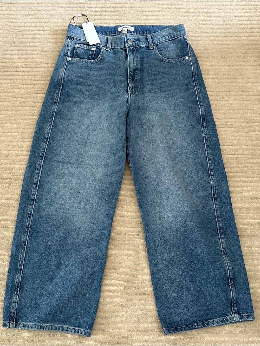 Jason Wu ankle barrel jeans size 27 in salt lake blue New - Picture 3 of 10